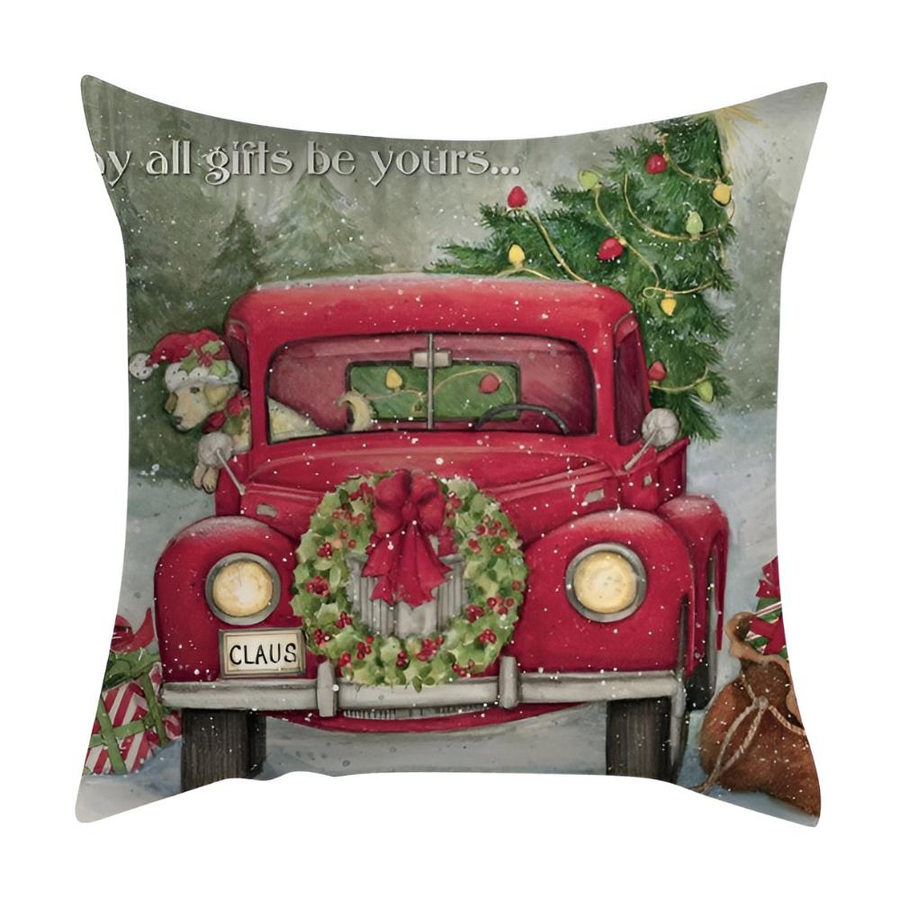 Christmas Cardinal Cushion Cover - Durable Polyester Linen, Festive Decor 5