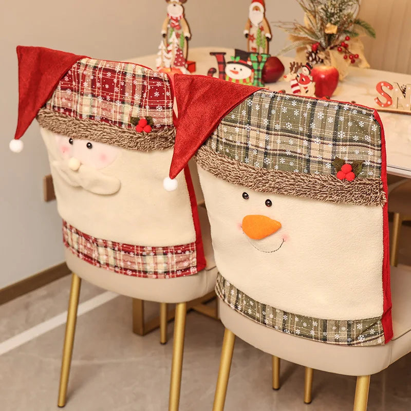 Christmas Chair Covers - Santa & Snowman Designs for Easy Holiday Decor 2