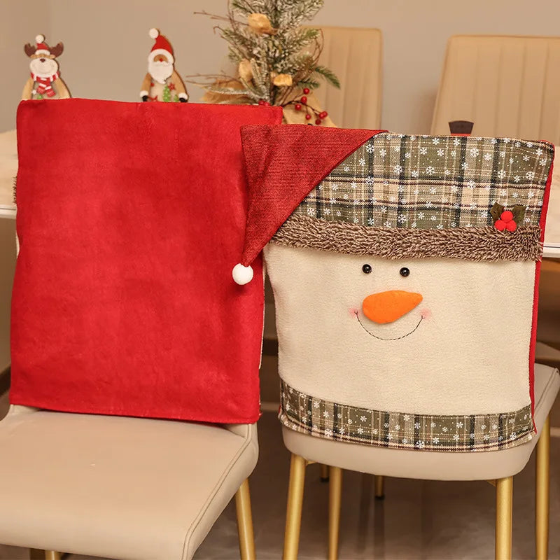 Christmas Chair Covers - Santa & Snowman Designs for Easy Holiday Decor 4