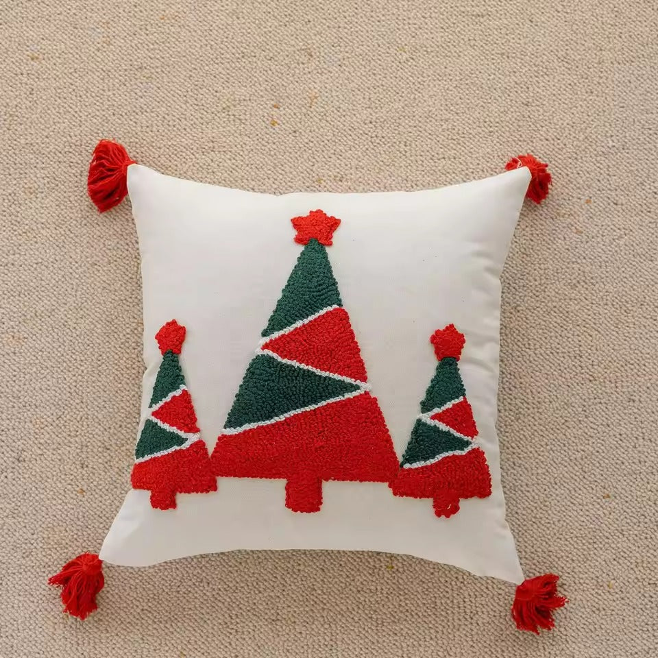 Christmas Cushion Cover Festive Decorative Square Pillow Cover 6