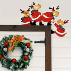 Christmas Door Frame Decoration - Festive Reindeer Motifs for Easy Setup 5