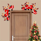 Christmas Door Frame Decoration - Festive Reindeer Motifs for Easy Setup 7