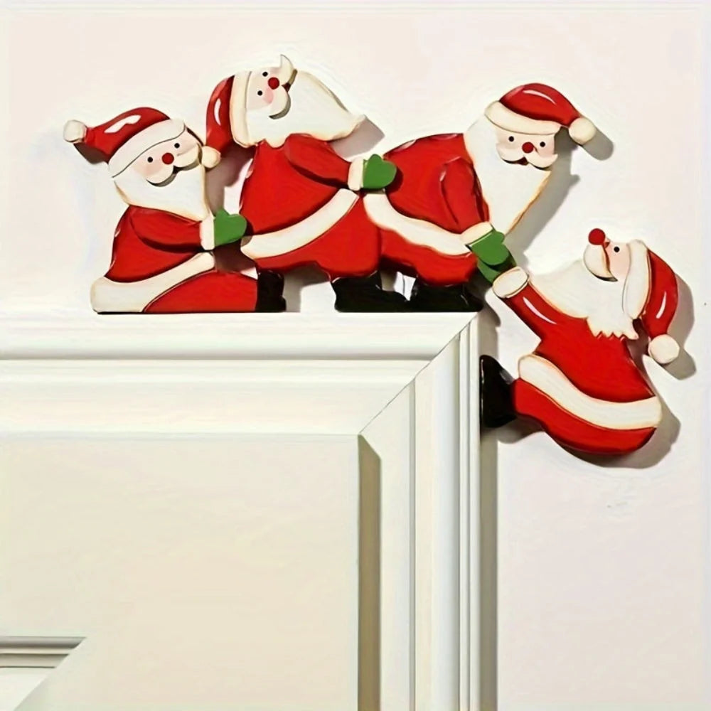 Christmas Door Frame Decoration - Festive Reindeer Motifs for Easy Setup 8