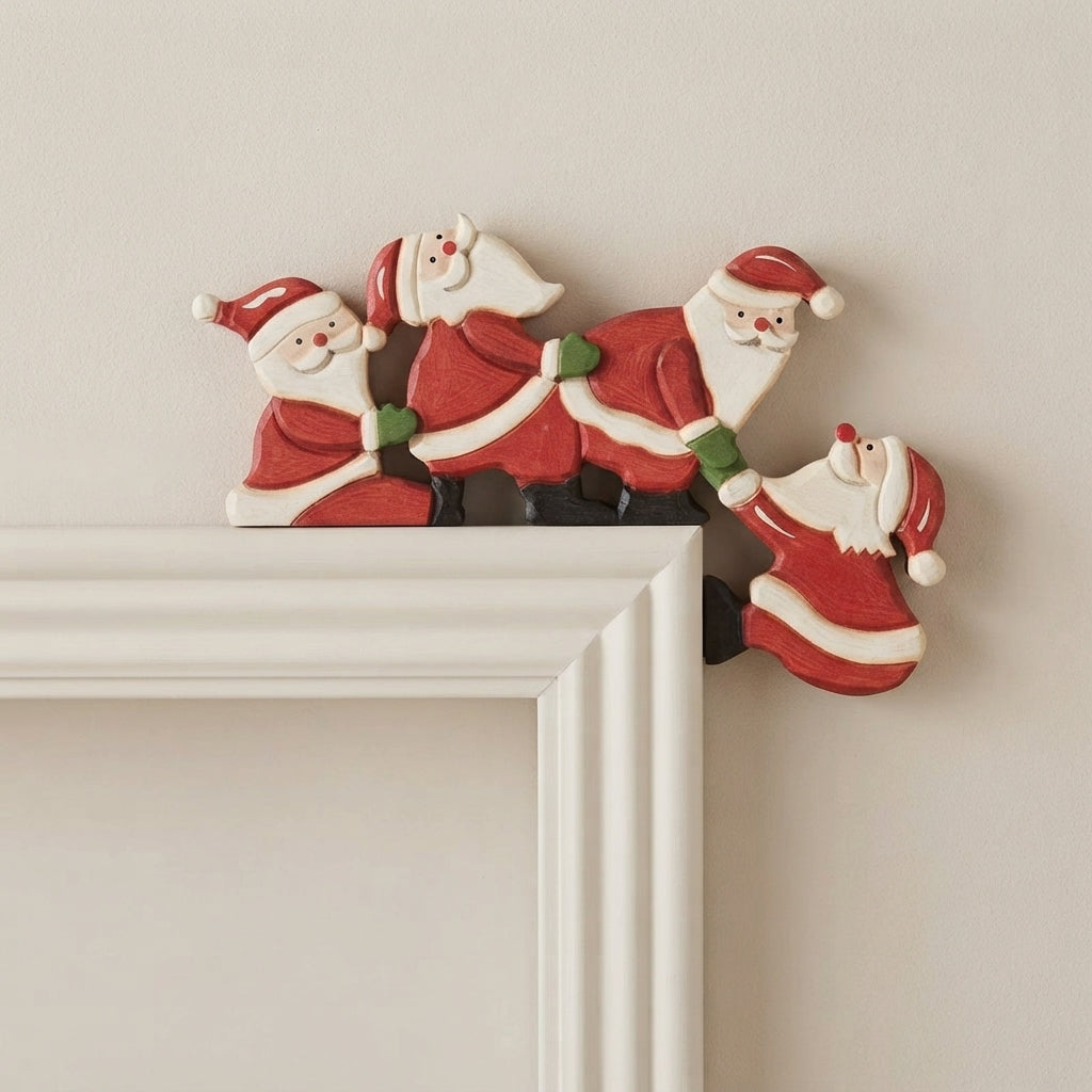 Christmas Door Frame Decoration Wooden Reindeer Gift Motif 01