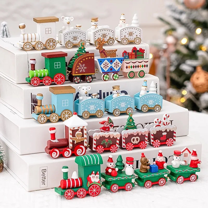 Christmas Express Plastic Train - Colorful Holiday Decoration for Cheerful Ambiance 1