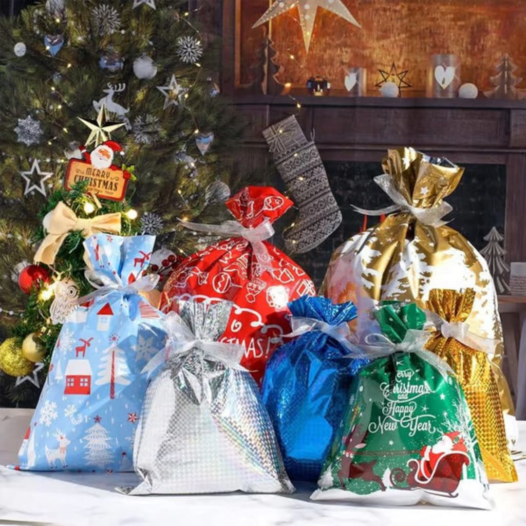 Christmas Gift Bags - Reusable Drawstring, Eco-Friendly Wrapping 1