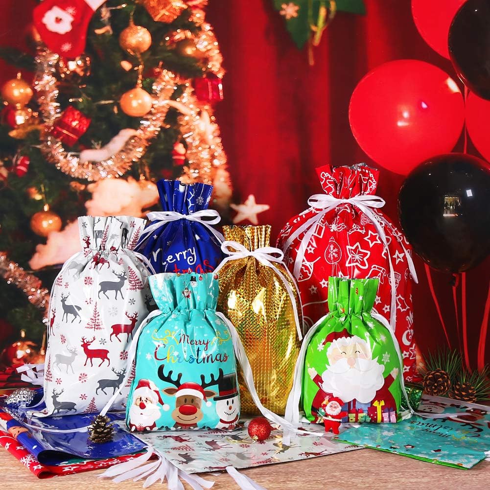 Christmas Gift Bags - Reusable Drawstring, Eco-Friendly Wrapping 2