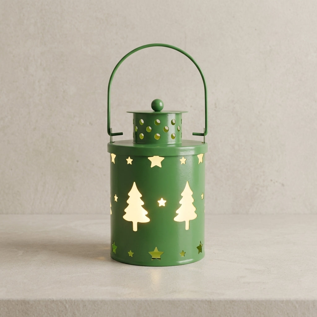 Christmas Lanterns Snowflake Reindeer Metal Indoor Outdoor 1