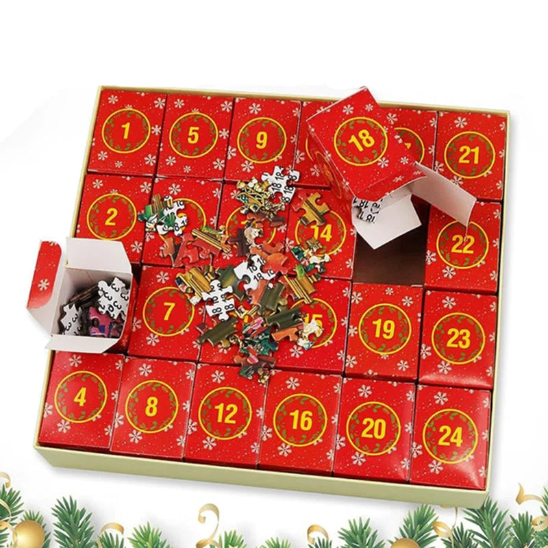 Christmas Nativity Advent Calendar with 1008 Puzzle Pieces and Reusable Boxes for Holiday Countdown 4