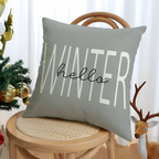 Christmas Pillow Covers Set - 4pcs Soft Grey Gnome Design for Sofa 4