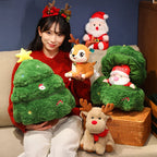 Christmas Plush Toys Set - Soft Stuffed Animals Featuring Deer, Santa Claus, and Tree in Multiple Sizes for Cozy Holiday Decor 2