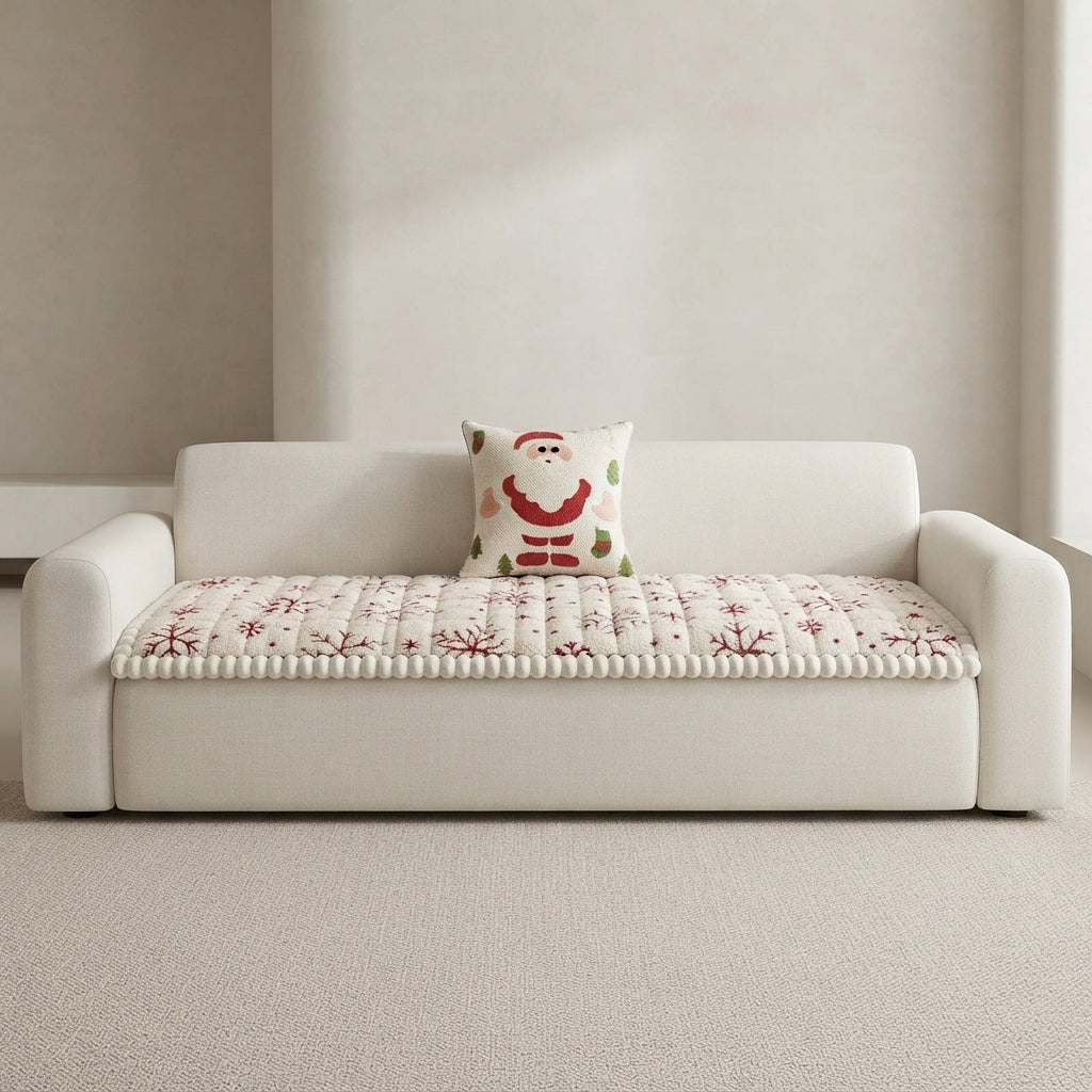 Christmas Sofa Cushion Padded Quilted Winter Pattern 1