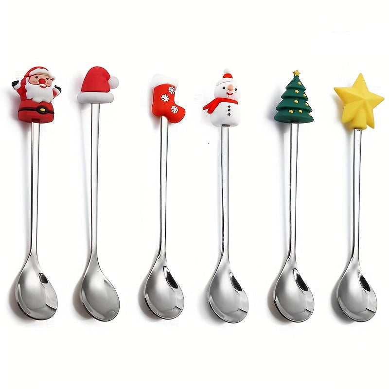 Christmas Spoon Set Stainless Steel 16.3 cm Festive Design 7