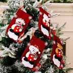 Christmas Stockings Set - Festive Santa, Snowman & Reindeer Designs 2