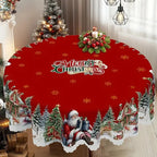 Christmas Tablecloth - Water-Repellent Polyester with Festive Motifs 0