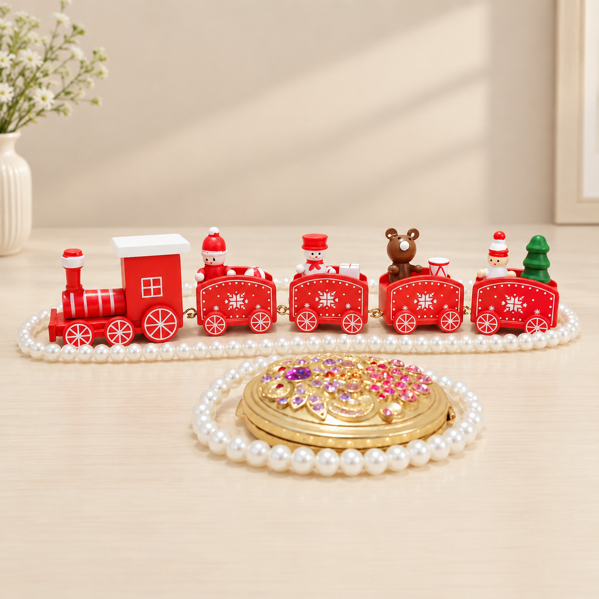Christmas Train Plastic Colorful Festive Holiday Decoration 1