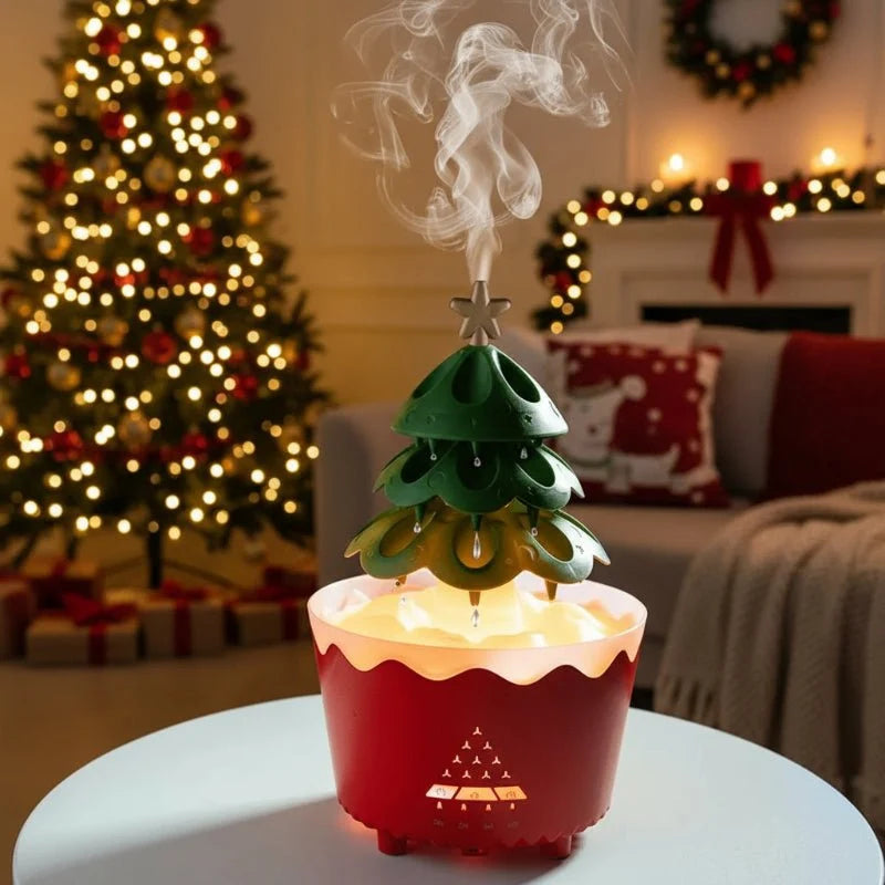 Christmas Tree Aroma Diffuser - Adjustable Mist & LED Home Fragrance 0
