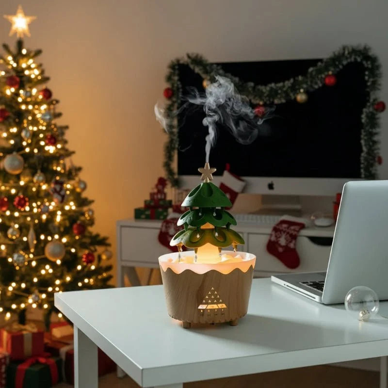 Christmas Tree Aroma Diffuser - Adjustable Mist & LED Home Fragrance 1