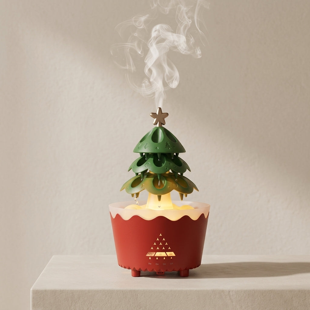 Christmas Tree Aroma Diffuser Adjustable Mist LED Light 1