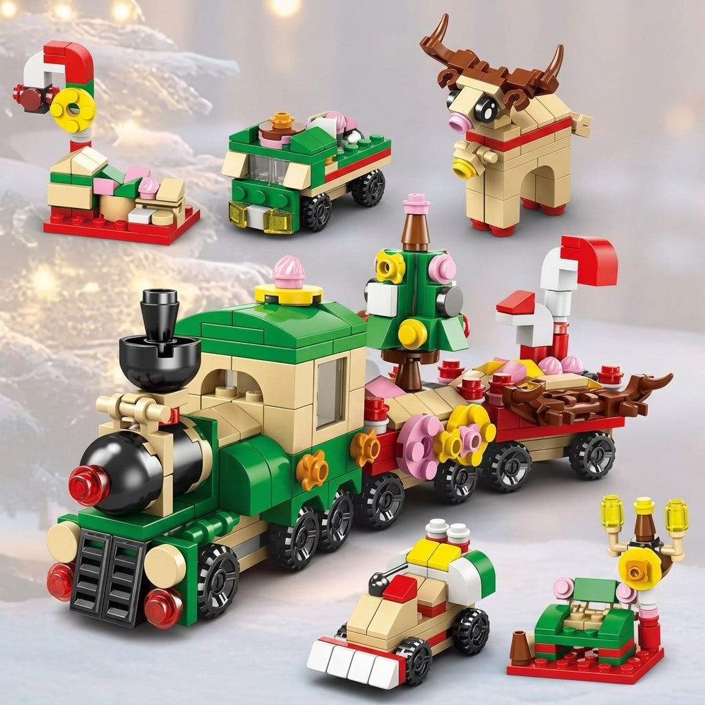 Christmas Tree Building Set for Kids, 12-Day Holiday Kit 6