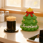 Christmas Tree Toothpick Holder - Durable Plastic Storage for Toothpicks, Cotton Swabs, and Small Items - Stable Base Design 2