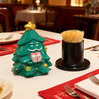Christmas Tree Toothpick Holder - Durable Plastic Storage for Toothpicks, Cotton Swabs, and Small Items - Stable Base Design 4