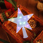Christmas Tree Topper Star - Warm LED Glow, Battery Powered Decoration 4