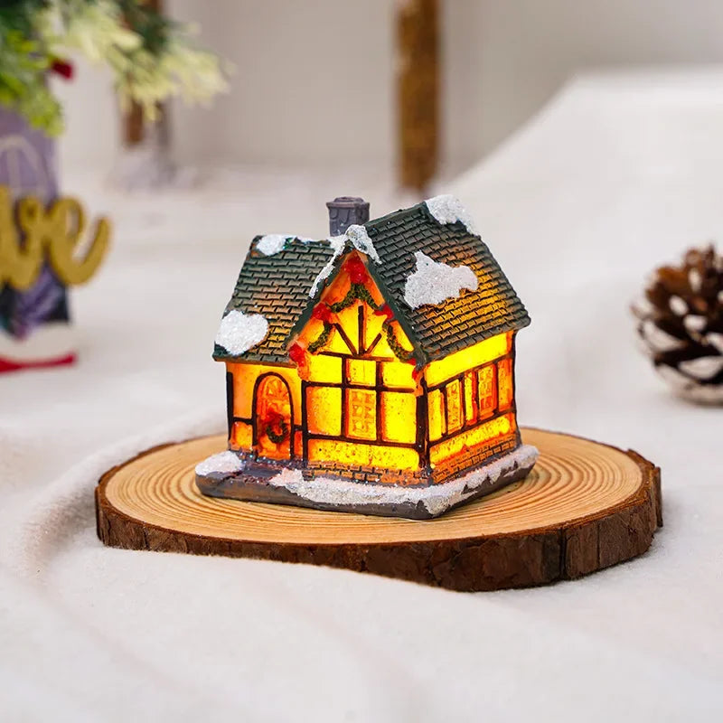 Christmas Village Set - 6 Hand-Painted Light Up Christmas Houses 7