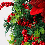 Christmas Wreath with LED Lantern and Ornaments – Outdoor Christmas Door Wreath for Front Door Decoration 6