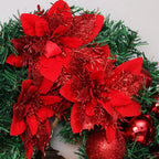 Christmas Wreath with LED Lantern and Ornaments – Outdoor Christmas Door Wreath for Front Door Decoration 7
