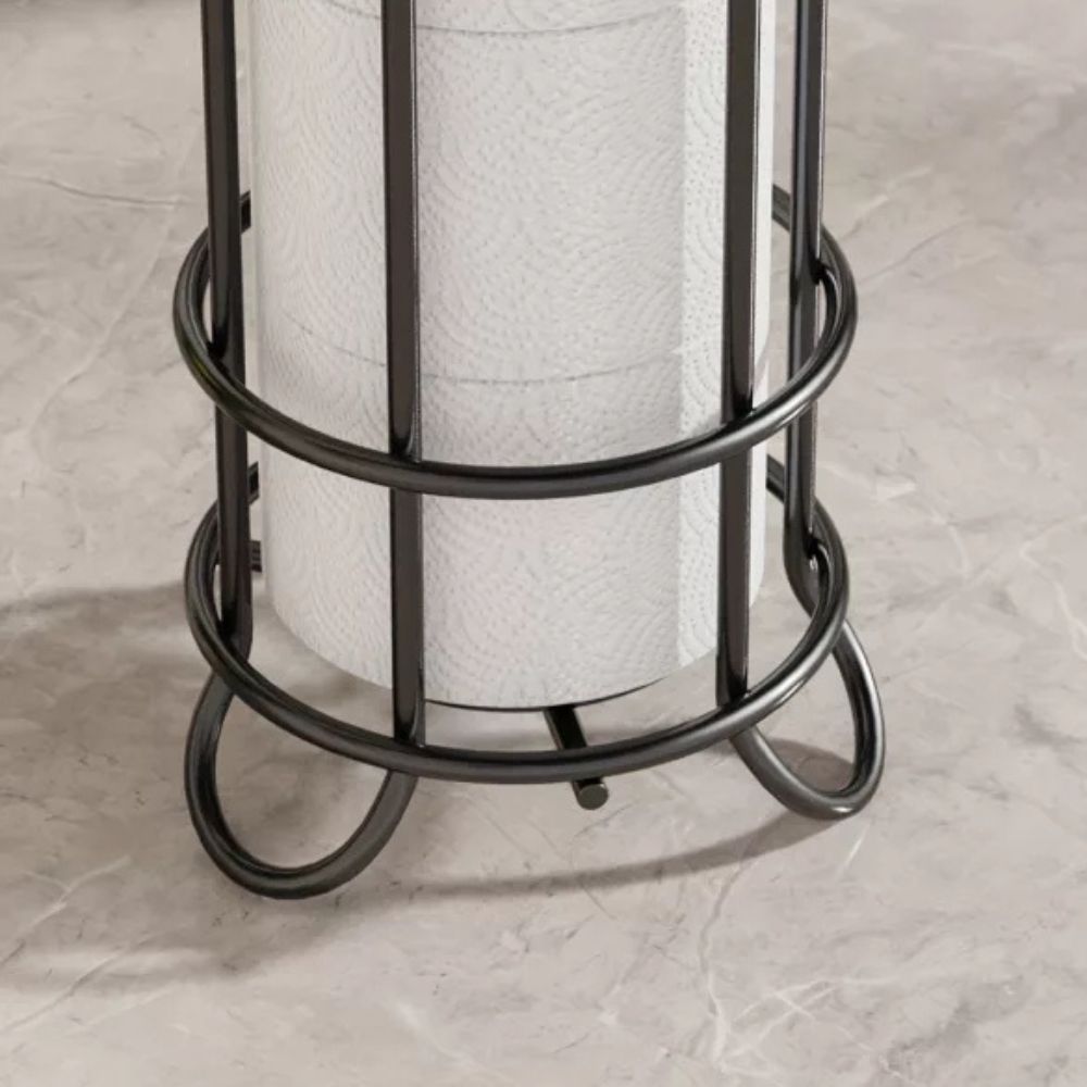 ChromeHaven Toilet Paper Holder - Elegant Design & Space-Saving Storage 8