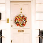 Classic LED Christmas Wreath with Bells and Golden Shimmer - Battery-Powered Holiday Door Wreath for Outdoor Decor 4