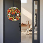 Classic LED Christmas Wreath with Bells and Golden Shimmer - Battery-Powered Holiday Door Wreath for Outdoor Decor 6