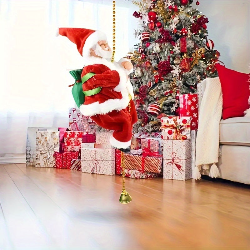 Climbing Rope Santa Ornament - Battery-Powered Christmas Tree Decoration 2