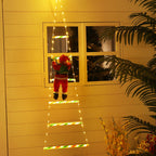 Climbing Santa Ladder Set - USB-Powered Outdoor Christmas Decoration 1