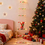 Climbing Santa Ladder Set - USB-Powered Outdoor Christmas Decoration 8