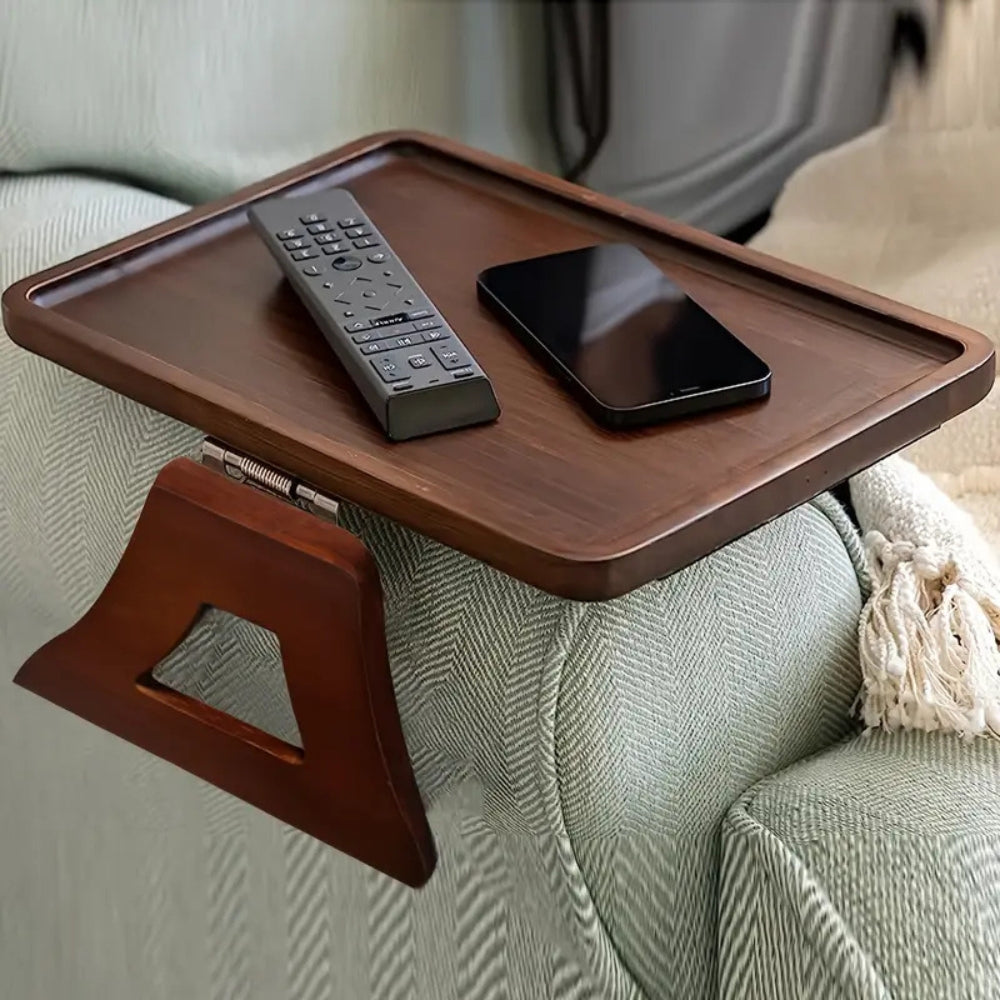 Clip-On Sofa Arm Tray - Eco-Friendly, Portable Armrest Table for Essentials 1
