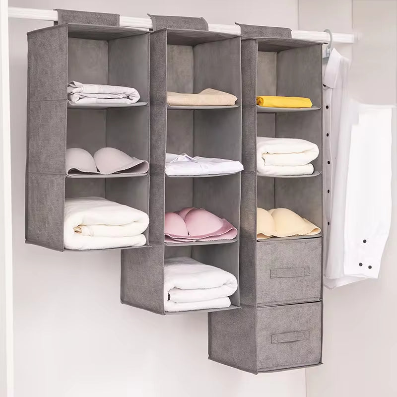 Closet Organizer - Durable Fabric Shelving System for Efficient Storage 2