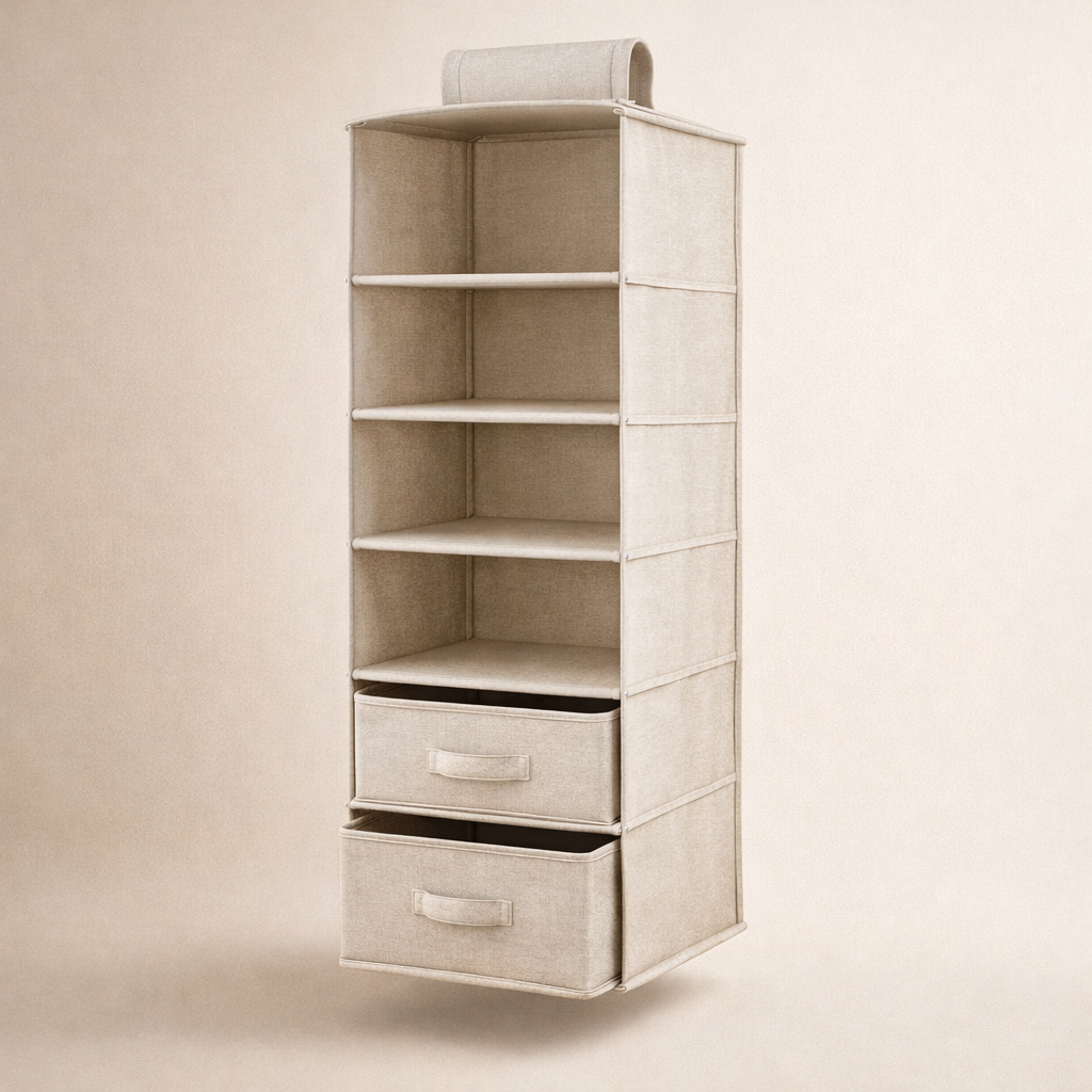 Closet Organizer - Durable Fabric Shelving System for Efficient Storage 3