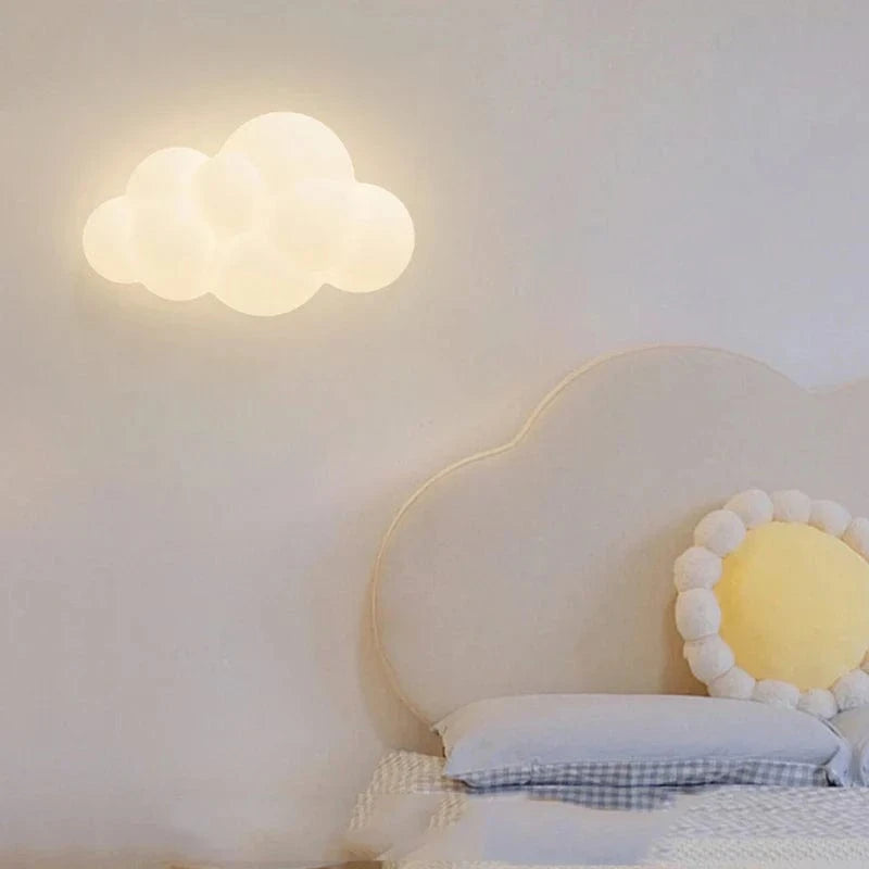 Cloud and Star Wall Light Sconce – Energy-Efficient LED Nursery Decor for Kids' Rooms and Playrooms 0