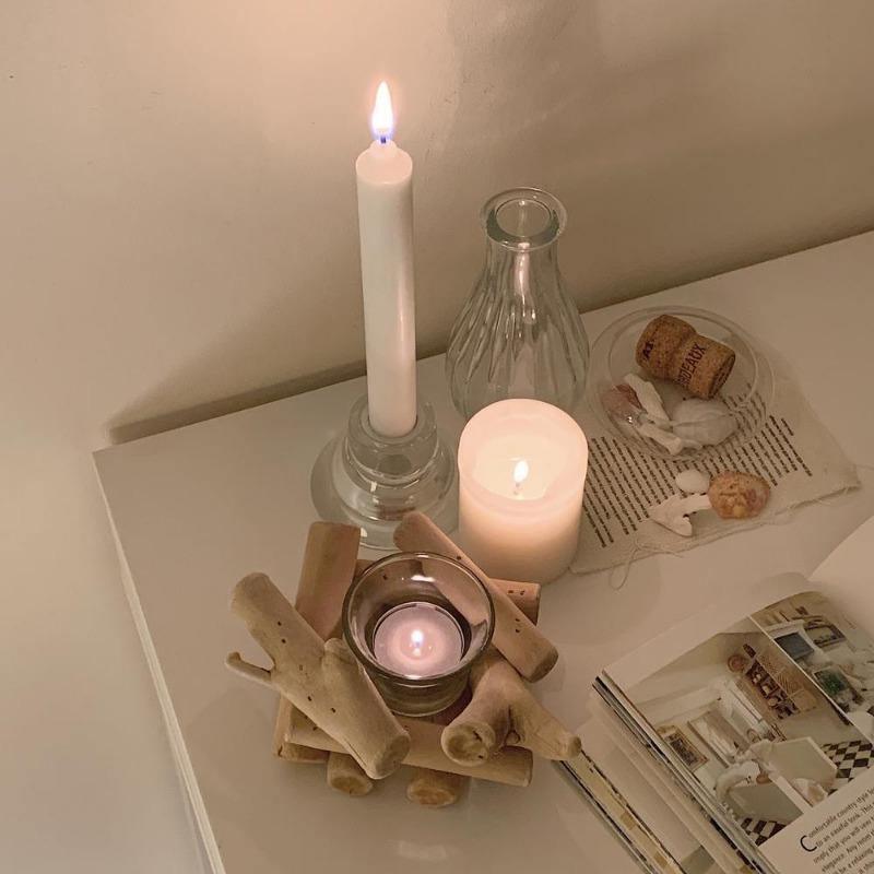 Coastal Tealight Candle Holder - Handcrafted Reclaimed Wood Design 3
