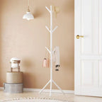Coat Hook Wall Mounted Plastic Tree Branch Design Black or White 4