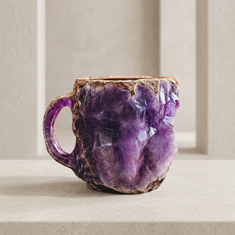 Coffee Mug Resin Imitation Crystal Design Ergonomic Handle Dishwasher Safe Drinkware 00