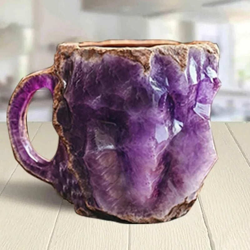 Coffee Mug Resin Imitation Crystal Design Ergonomic Handle Dishwasher Safe Drinkware 01