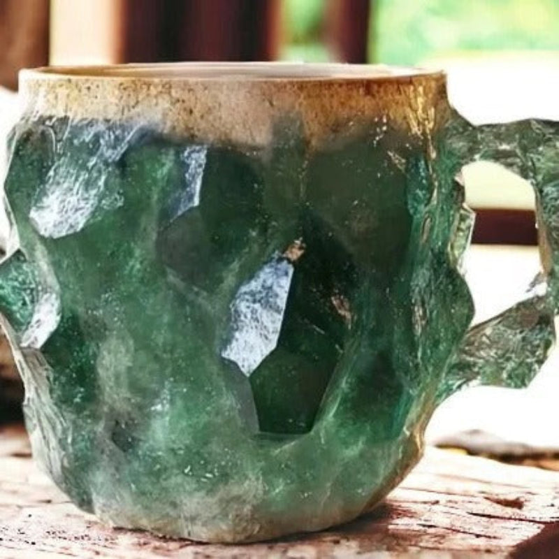 Coffee Mug Resin Imitation Crystal Design Ergonomic Handle Dishwasher Safe Drinkware 02