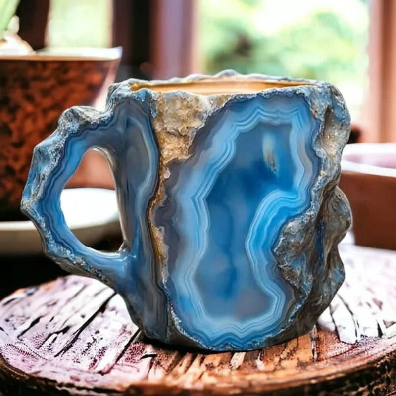 Coffee Mug Resin Imitation Crystal Design Ergonomic Handle Dishwasher Safe Drinkware 04