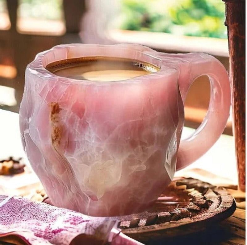 Coffee Mug Resin Imitation Crystal Design Ergonomic Handle Dishwasher Safe Drinkware 05