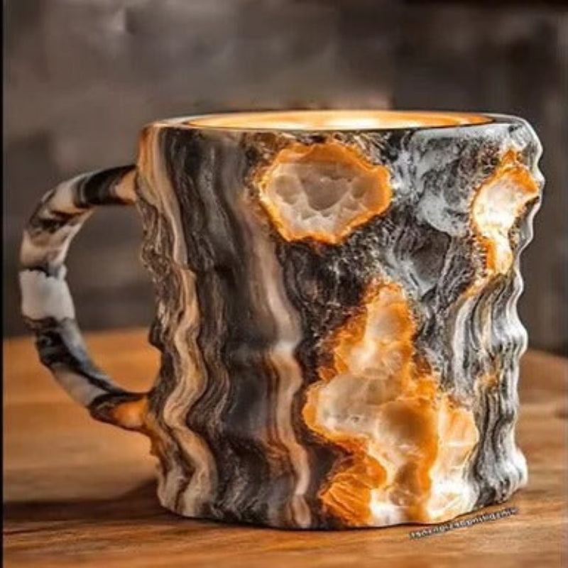 Coffee Mug Resin Imitation Crystal Design Ergonomic Handle Dishwasher Safe Drinkware 07