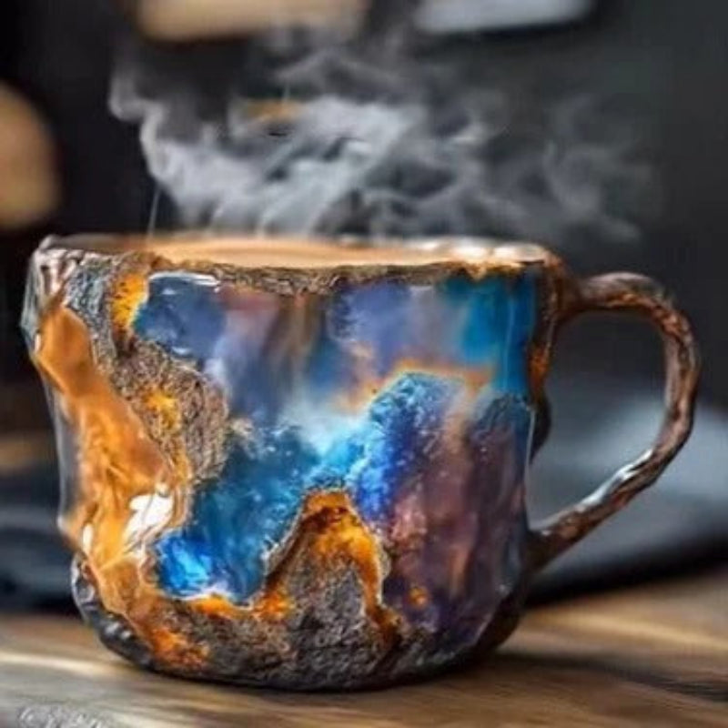 Coffee Mug Resin Imitation Crystal Design Ergonomic Handle Dishwasher Safe Drinkware 09