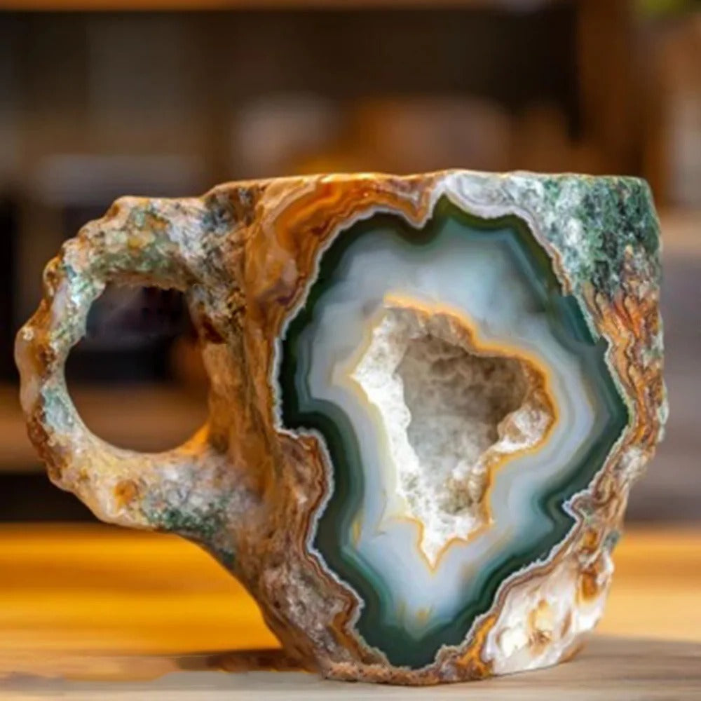 Coffee Mug Resin Imitation Crystal Design Ergonomic Handle Dishwasher Safe Drinkware 13